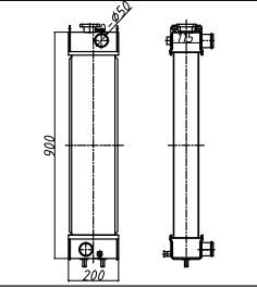 Komatsu PC70-8 এক্সকাভেটর রেডিয়েটর | অ্যালুমিনিয়াম প্রতিস্থাপন কুলিং অংশ