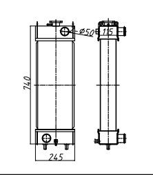 Komatsu PC60-8 এক্সকাভেটর রেডিয়েটর | তাপ প্রতিরোধী সরাসরি প্রতিস্থাপন ইউনিট