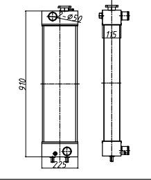 Komatsu PC138-2 এক্সকাভেটর রেডিয়েটর | 225mm 22B-03-13110 সম্পূর্ণ রেডিয়েটর সমাবেশ