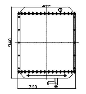 PC270-7 PC220LL-7 PC290-7 এক্সকাভেটর রেডিয়েটর 206-03-72110 206-03-72111